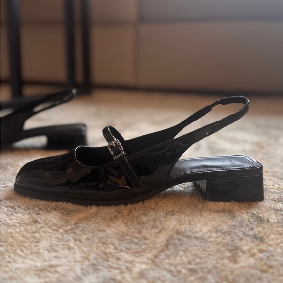 Bershka Elegant Black Women's Slingback Shoes Size 40 - Picture 2 of 5